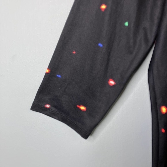 Dress Works Bah Hum Pug Christmas Holiday Scrooge Dog Festive Lights Dress Sz M - Picture 15 of 15